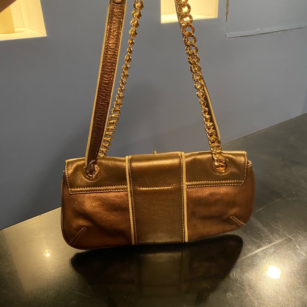 Gold and bronze purse